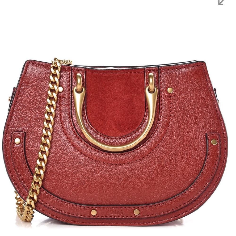 Calfskin Suede Mini Pixie Signature Belt Bag Red
